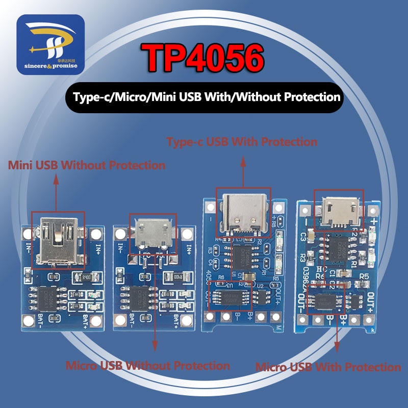 10Pcs TP4056 TC4056 ȣ Ⱑִ 5V Type-C ũ..